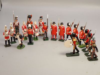 Figurines Britains, Frontline et divers - plomb 54 mm, 21 fi…