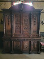 Monumental buffet deux corps XIXème en chêne de style néo re… (photo 5)