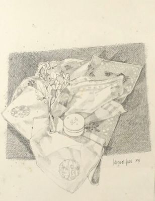 Jacques JOOS (1945-2021), "Nature morte aux foulards", 1973,…