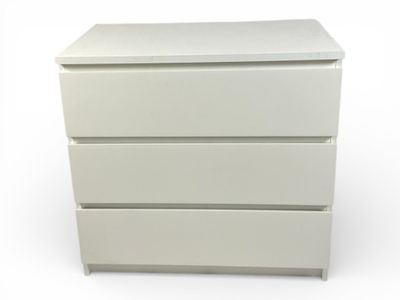 Travail moderne Commode en mélaminé blanc ouvrant par trois …