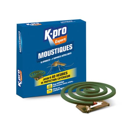 KAPO EXPERT - Spirales anti-moustiques - 10 unités + 2 suppo…