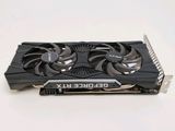 a close up of a video card on a white surface