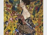 an image of a painting of a woman with a fan in her hand