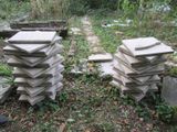 a lot of concrete blocks stacked on top of each other