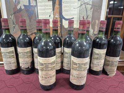 Dix bouteilles Château La Louvière Grand vin de Graves 1981