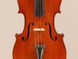 a close up of a violin with a bow on a white background