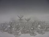 a lot of empty wine glasses on the table