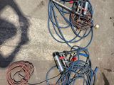 a lot of wires that are laying on the ground