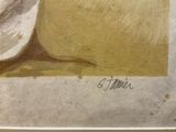 a picture of a painting of a bird on a table