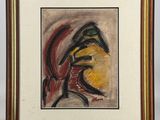 an image of a painting of a bird in a frame