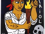 une image représentant un tableau d'une femme tenant une torche à la main