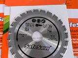 a lot of saw blades sitting on a table