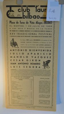 a poster on the wall of a restaurant advertising a festival