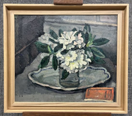 Charles BICHET (1863-1929) « Fleurs dans un vase ». Huile sur toi...