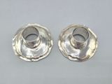 pair of silver plated candlestick holders