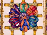 an image of a close up of a decorative design on a scarf