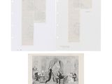 a black and white photo of two pages of a book