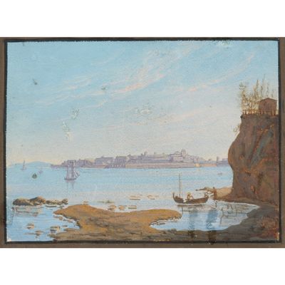 l'image d'une peinture représentant un bateau sur un plan d'eau