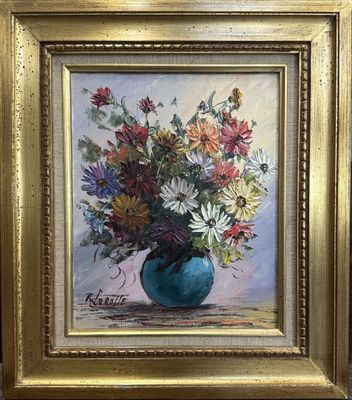 René LOROTTE (1920-1985) - Bouquet Huile sur toile, signée e…