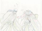 dessin représentant deux personnages d'anime marchant côte à côte