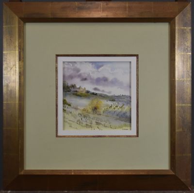 Francis SAURE (XXe siècle) - Château, aquarelle signée en ba…