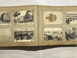 an open book with pictures of people on it