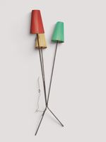 Lampadaire en tubes métalliques noirs avec abat-jour d'origi… (photo 2)
