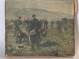 une photo d'un tableau représentant un groupe d'hommes
