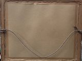 a picture of an old suitcase with a rope on it