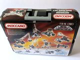 toy metal construction kit with instructions and instructions on a white background