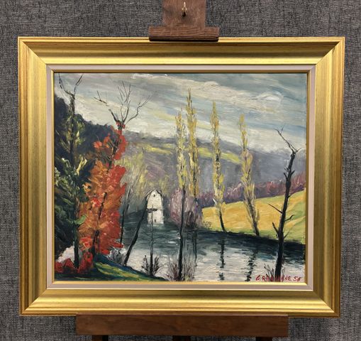 Gilbert PERSONNE (1900-1981) « Grande Creuse ». Huile sur isorel....