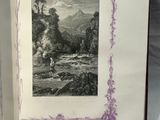 a picture of a book with a picture of a man in a landscape