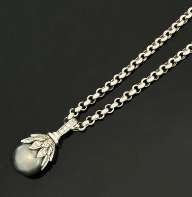 CHOPARD. COLLIER en or blanc 750 mil.