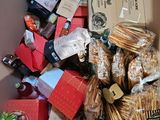 a box full of food that is sitting on the floor