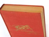 a red book with a gold design on it