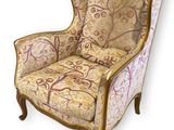 an image of a chair with a floral pattern on it