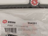a close up of a black cable in a package