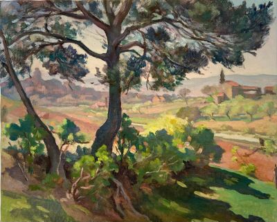 Jos Henri PONCHIN (1897 - 1981), "A L'ombre de l'arbre".