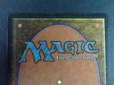 the back of a magic the gathering card case with a blue and gold design