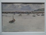 une image d'une peinture de bateaux dans l'eau