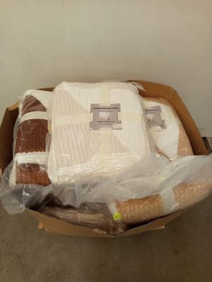 a cardboard box filled with a variety of items