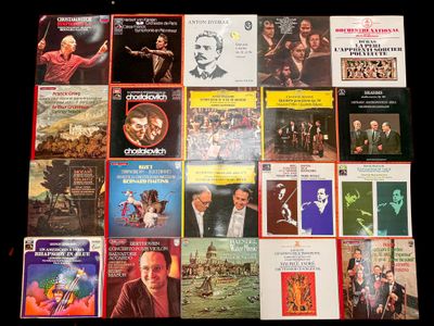 Lot de 21 disques 33 tours dans 20 albums de musique classiq…