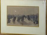 une photo d'une photo représentant un troupeau d'éléphants
