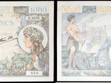 trois billets de banque différents portant l'image d'un homme et d'une femme