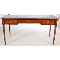 BUREAU PLAT LOUIS XVI en placage de bois de rose, de palissa… (photo 4)