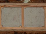 an image of a picture of a window in a room with peeling paint on the walls