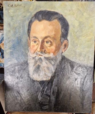 tableau représentant un homme à la longue barbe blanche