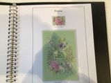 a picture of a book with a picture of flowers on it