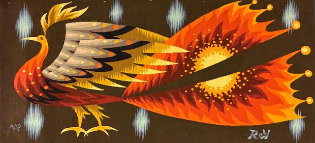 Tapisserie d’Aubusson d’après un carton original de REY « Oiseau ...