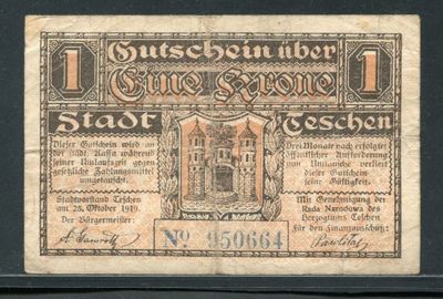 un ancien billet de banque allemand sur lequel figure l'image d'un château